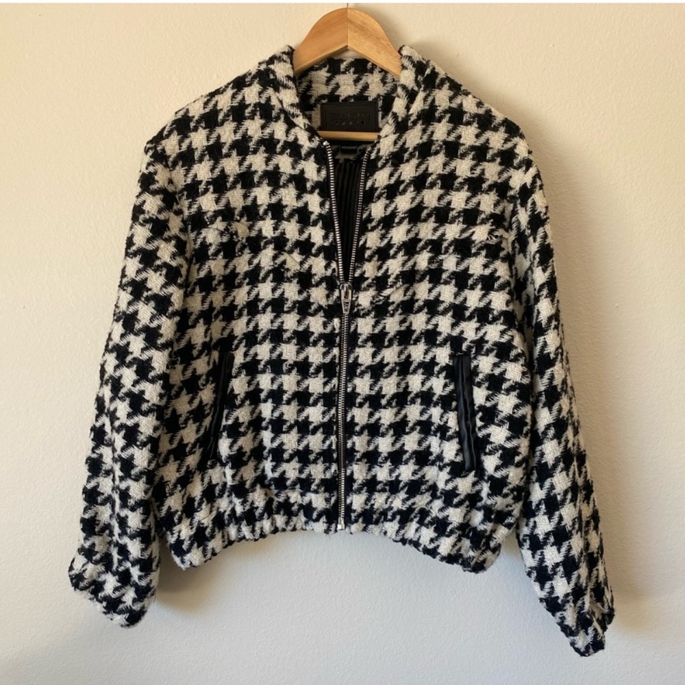 Blank NYC Houndstooth Bomber